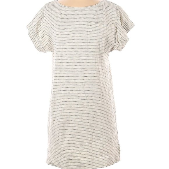 Haven Well Within TALBOTS extra Small XS gray striped Dress tee t-shirt - Picture 1 of 2